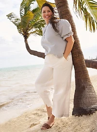 Belle Isle Wide-Leg Ankle Trouser