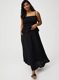 Tea Length Shirred Skirt
