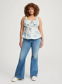 Corset Sleeveless Peplum Top
