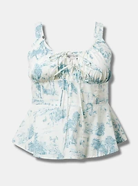Corset Sleeveless Peplum Top