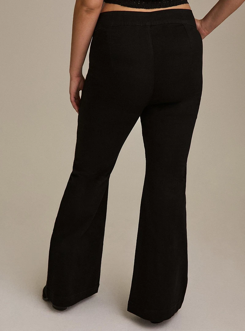 Festi Lace-Up Flare High-Rise Jean