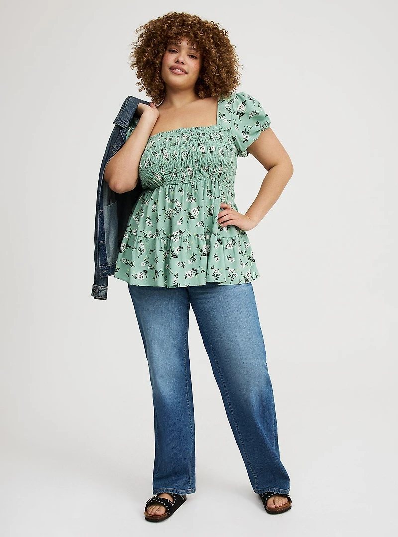 Smocked Babydoll Top