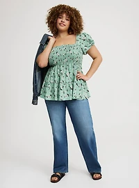 Smocked Babydoll Top