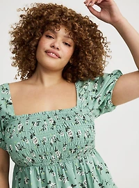 Smocked Babydoll Top