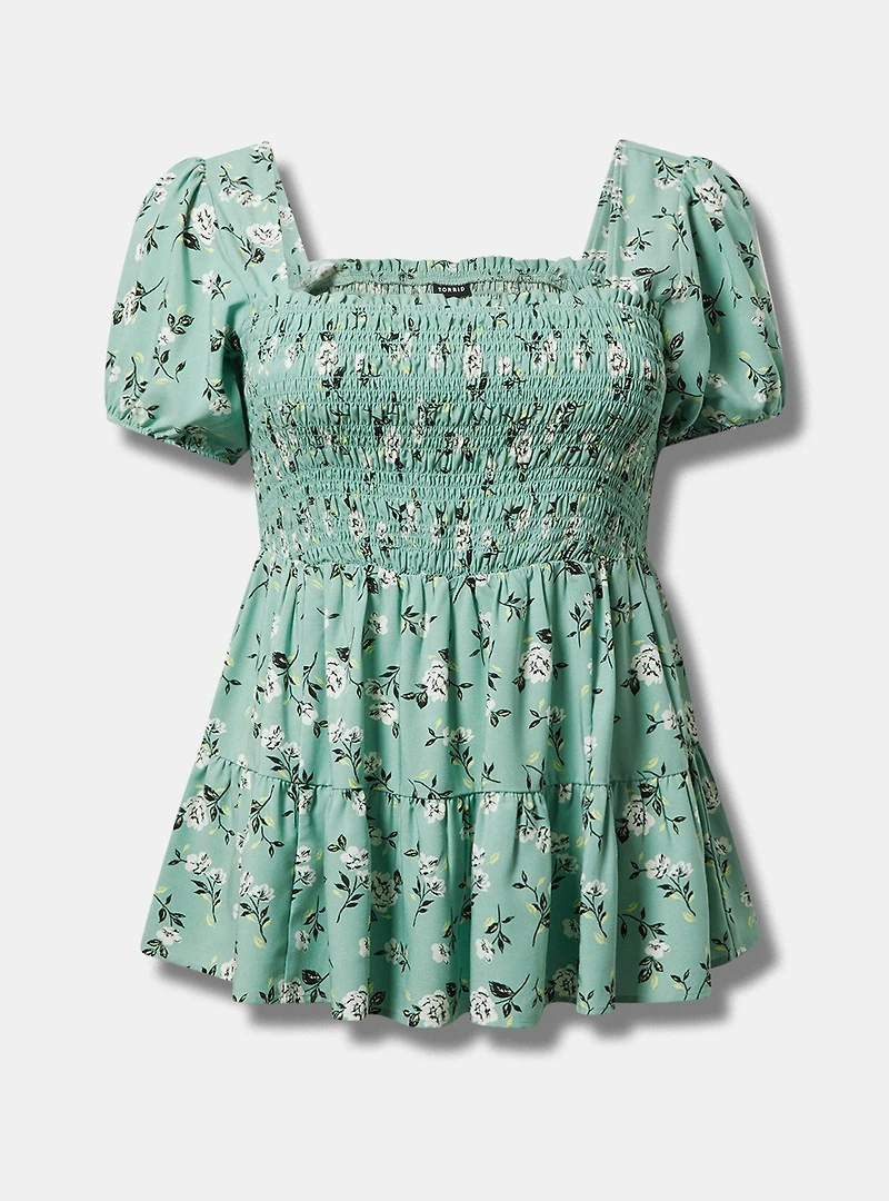 Smocked Babydoll Top