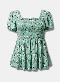Smocked Babydoll Top