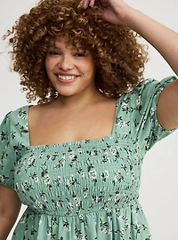 Smocked Babydoll Top