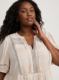 Crinkle Gauze Boho Top