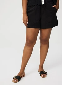 High-Rise Pull-On Lightweight Denim Short