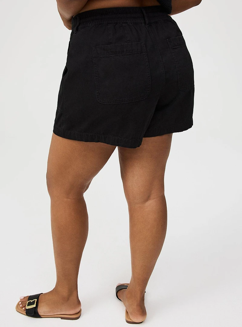 High-Rise Pull-On Lightweight Denim Short