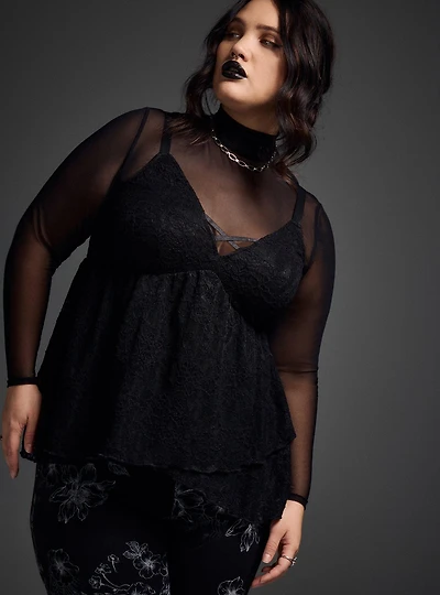Nightfall Lace Babydoll Cami