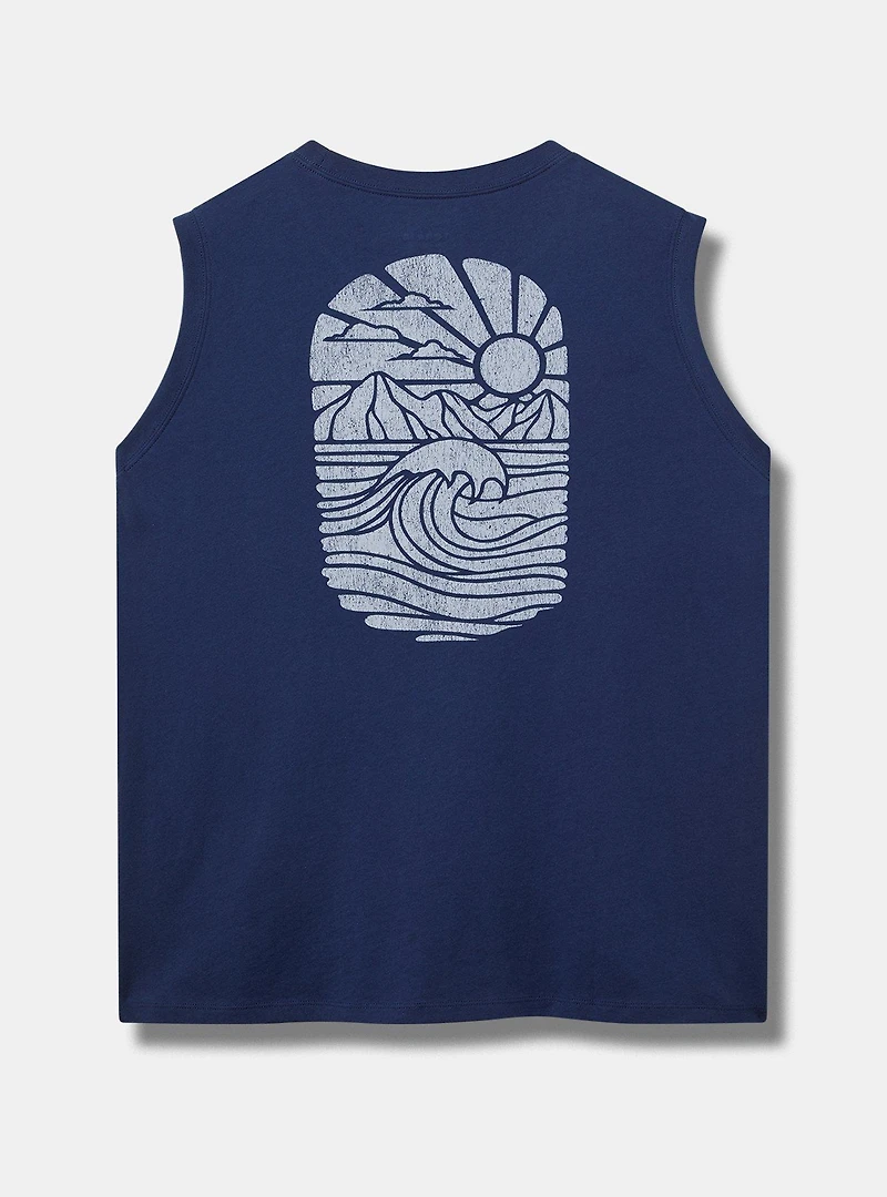 Beach Relaxed Heritage Jersey Embroidered Tank
