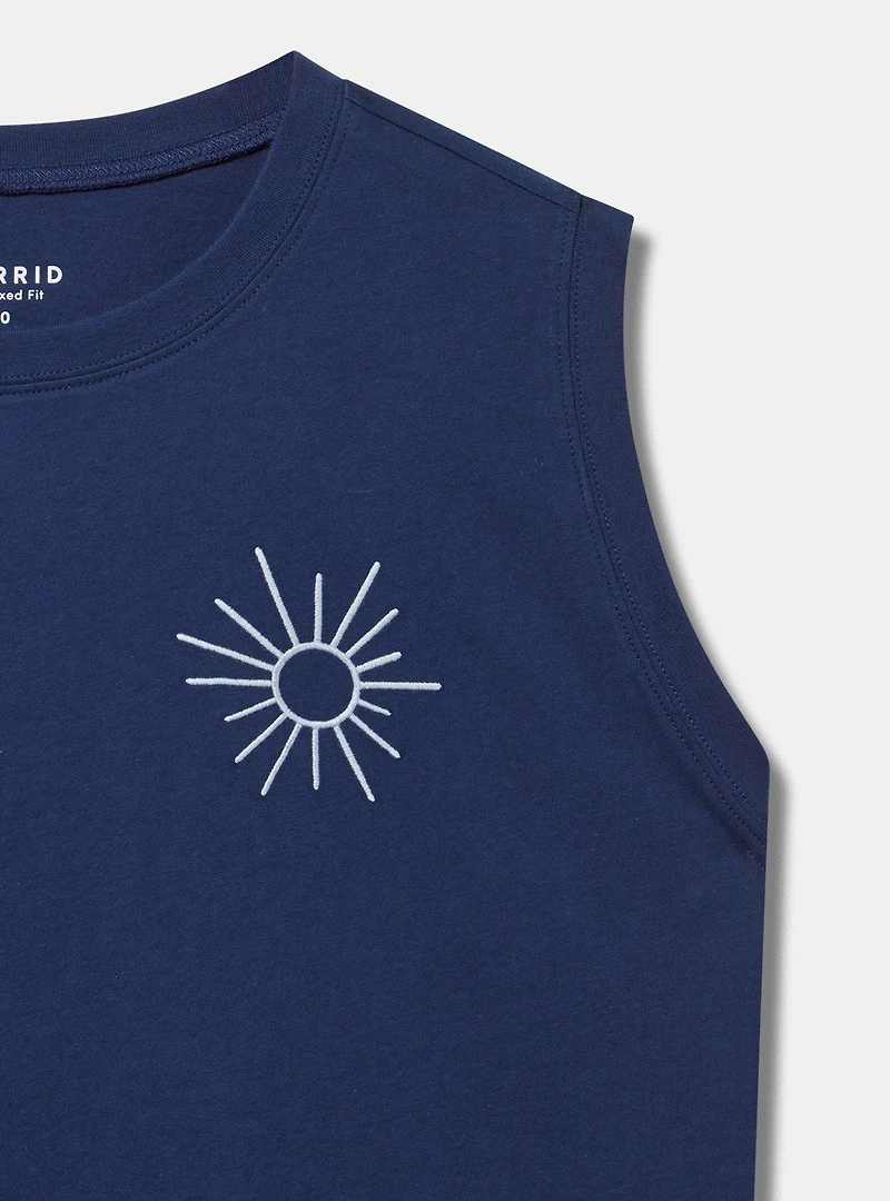 Beach Relaxed Heritage Jersey Embroidered Tank