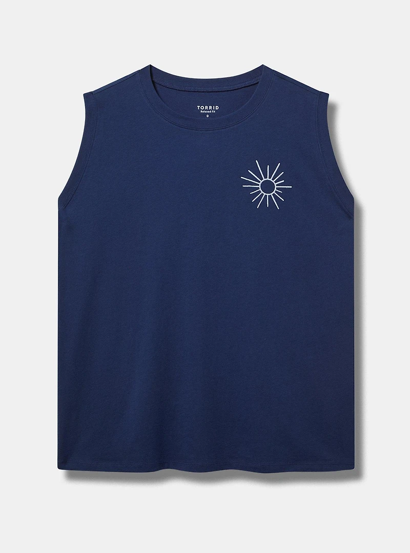 Beach Relaxed Heritage Jersey Embroidered Tank