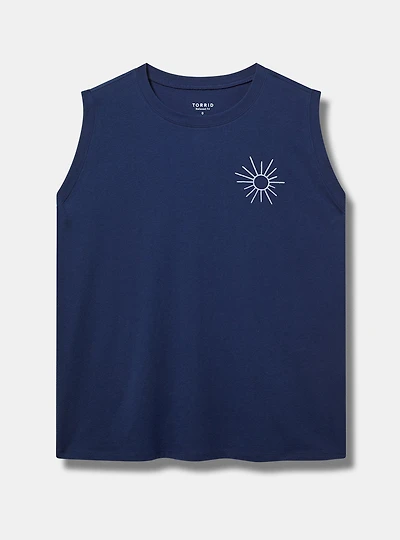 Beach Relaxed Heritage Jersey Embroidered Tank