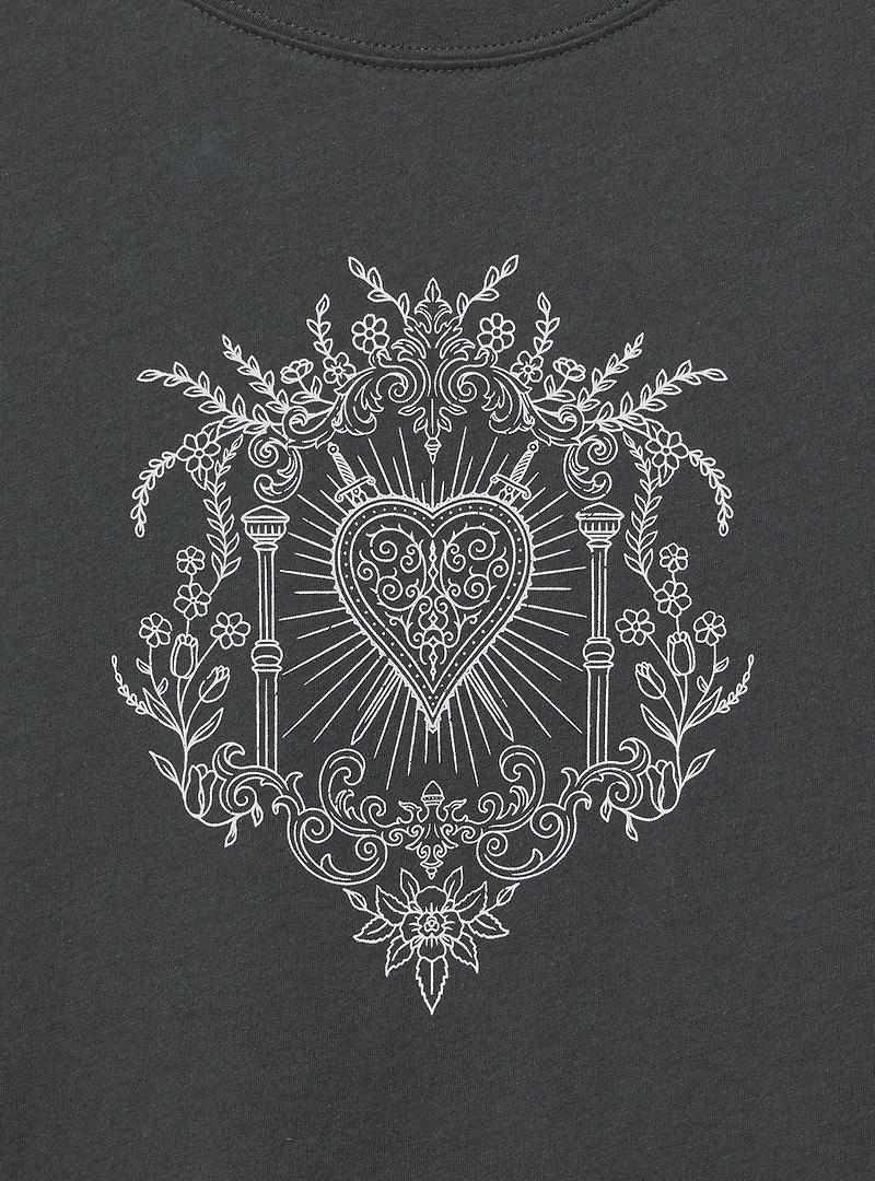Heart Floral Relaxed Heritage Jersey Tank