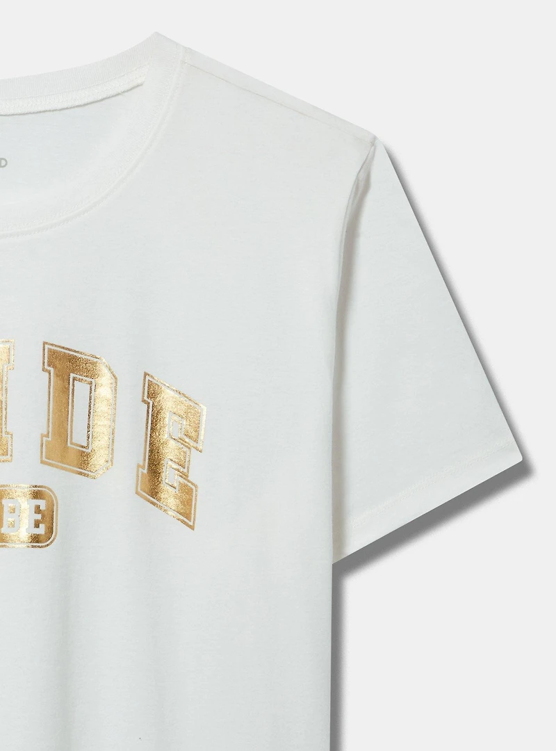 BRIDE TO BE CLASSIC FIT HERITAGE JERSEY CREW TEE