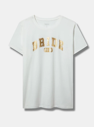 BRIDE TO BE CLASSIC FIT HERITAGE JERSEY CREW TEE