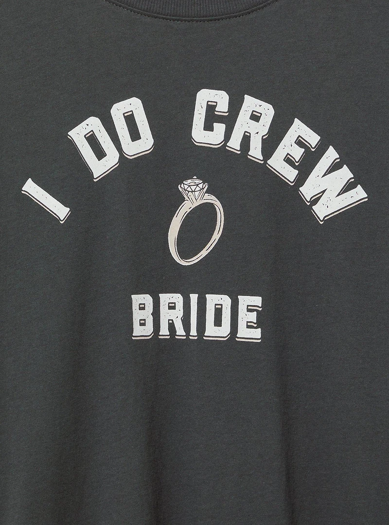 I Do Crew Bride Oversized Heritage Jersey Tunic Tee