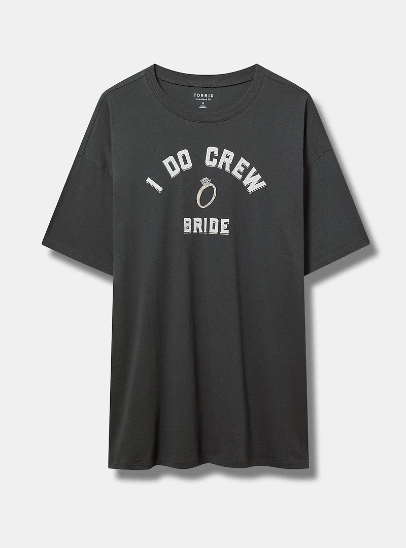 I Do Crew Bride Oversized Heritage Jersey Tunic Tee