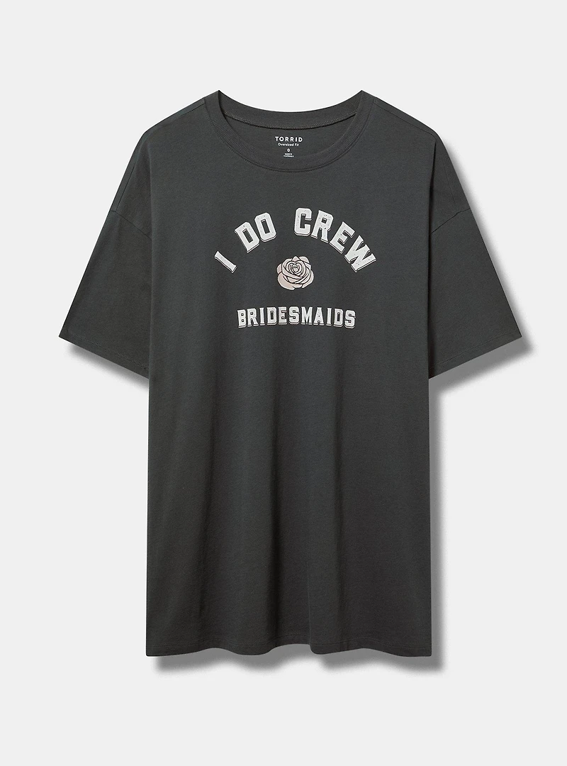 I Do Crew Bridesmaid Oversized Heritage Jersey Tunic Tee
