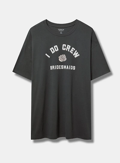 I Do Crew Bridesmaid Oversized Heritage Jersey Tunic Tee