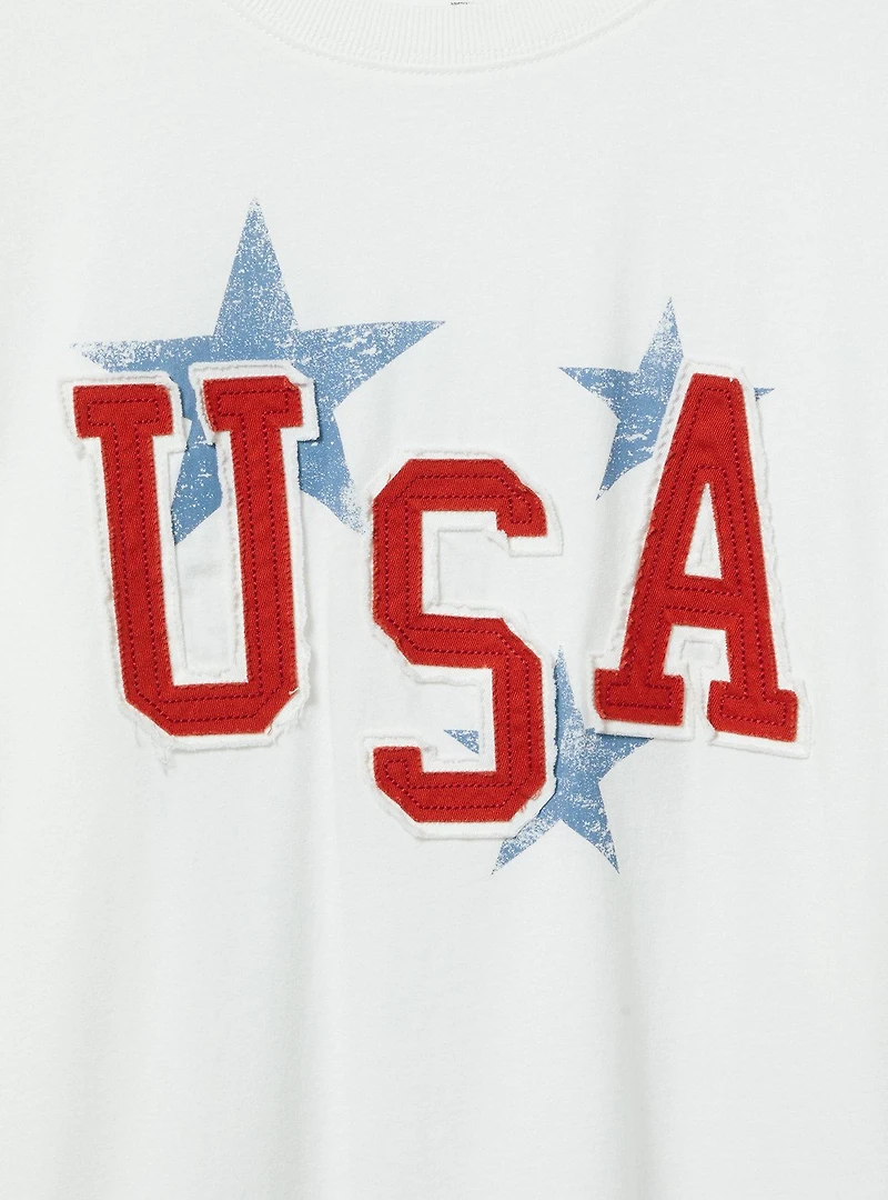 USA Relaxed Heritage Jersey Crew Tee
