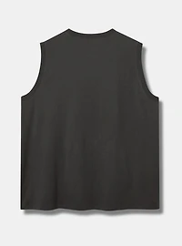 Celestial Flowers Relaxed Cotton Side Slit Tank