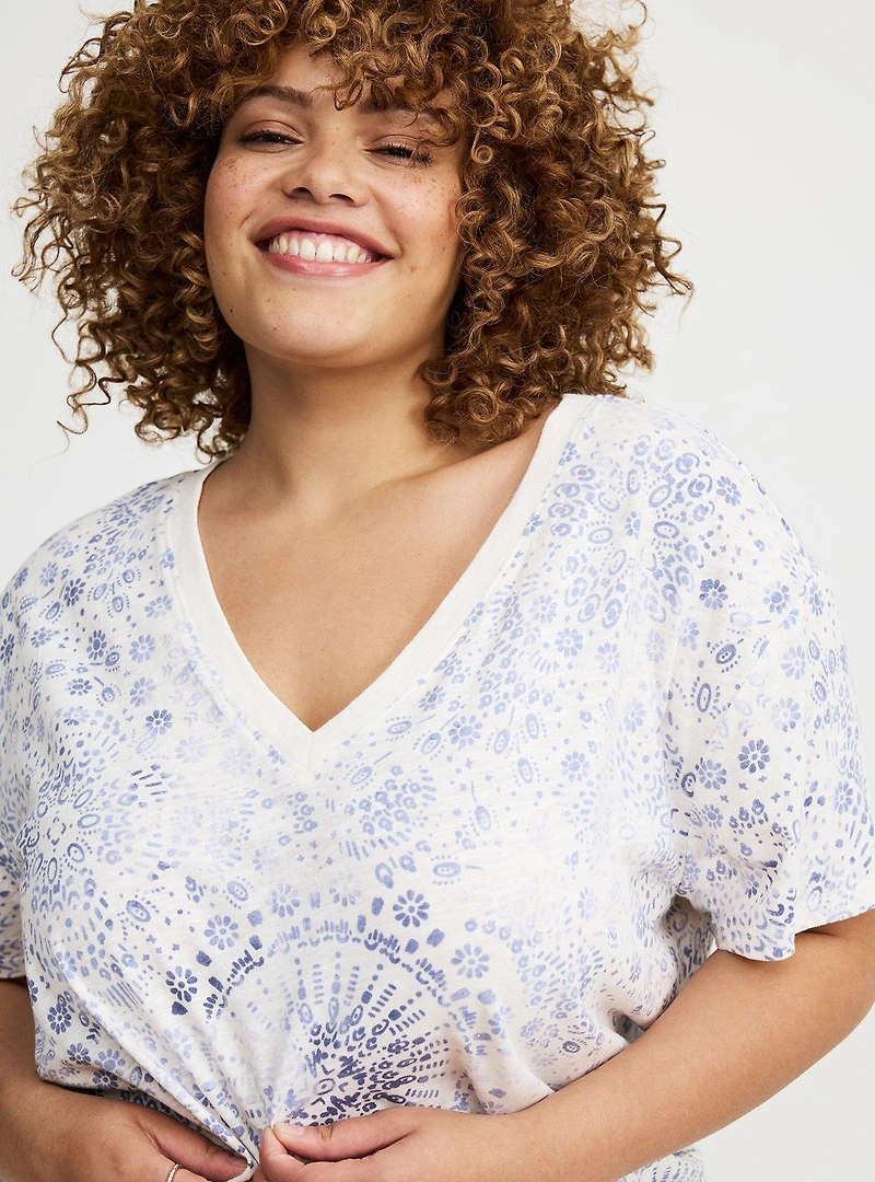 Heritage Slub Relaxed V-Neck Tee