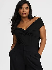 Off-Shoulder Twist Top