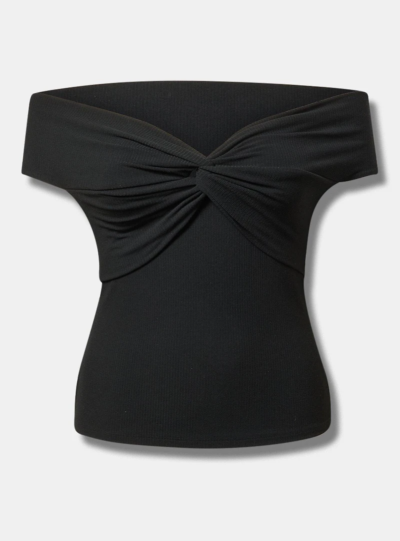 Off-Shoulder Twist Top
