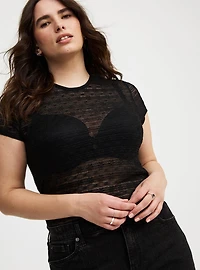Sheer Fitted Crew Tee