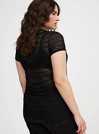 Sheer Fitted Crew Tee