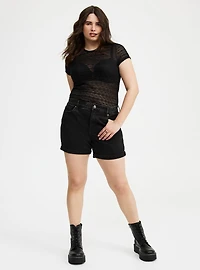 Sheer Fitted Crew Tee