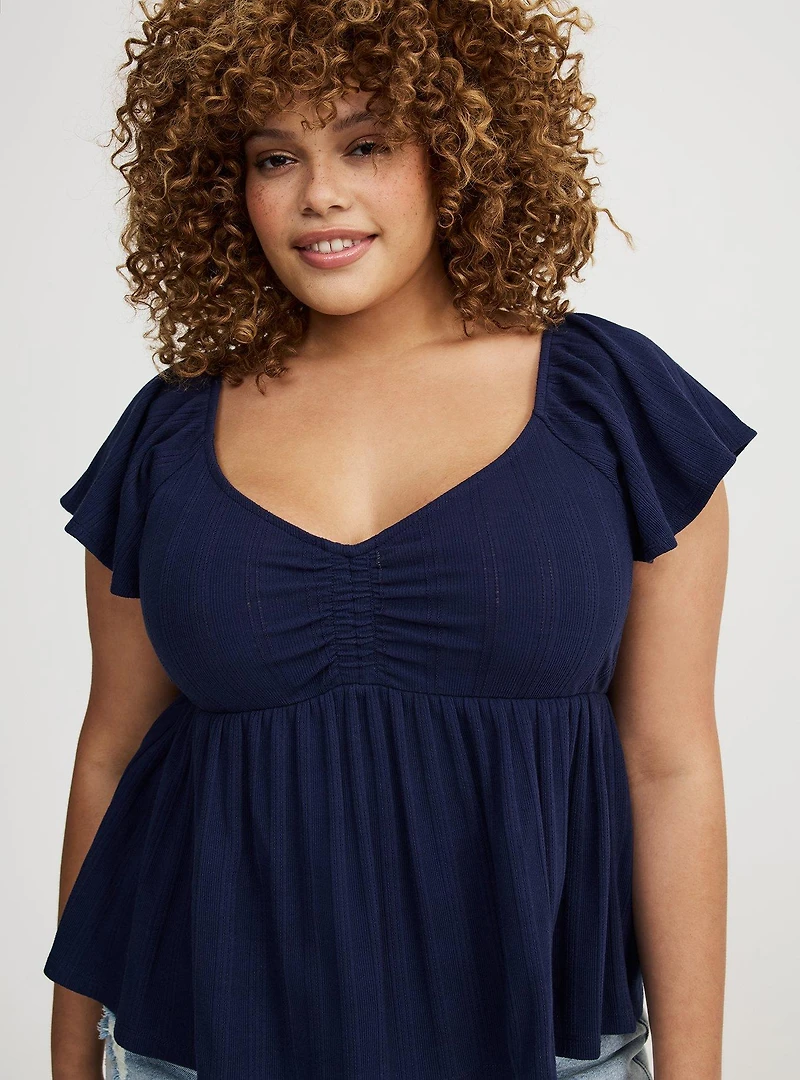 Sweetheart Flutter Sleeve Babydoll