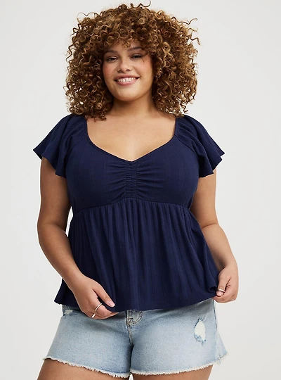 Sweetheart Flutter Sleeve Babydoll