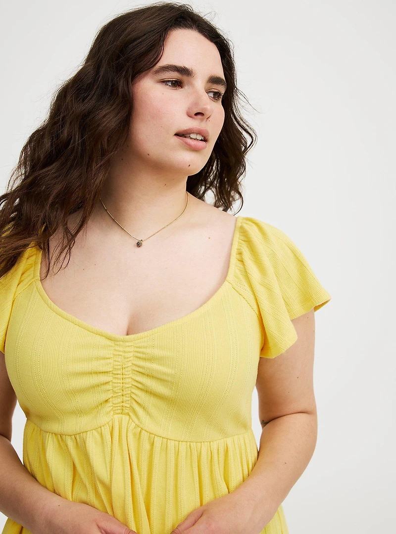 Sweetheart Flutter Sleeve Babydoll