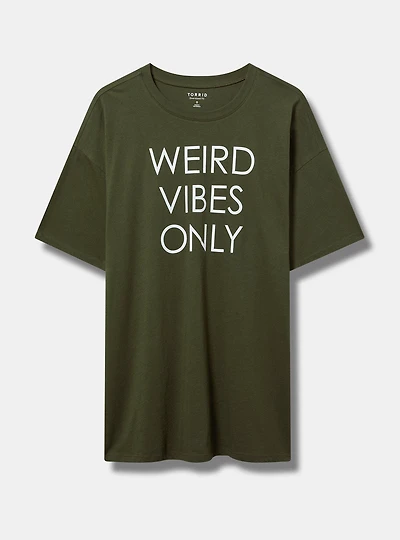 Weird Vibes Oversized Heritage Jersey Tunic Tee