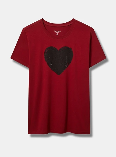 BRUSH HEART CLASSIC FIT HERITAGE JERSEY CREW TEE