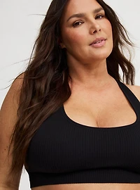 Lightly Lined Seamless Rib Racerback Bralette
