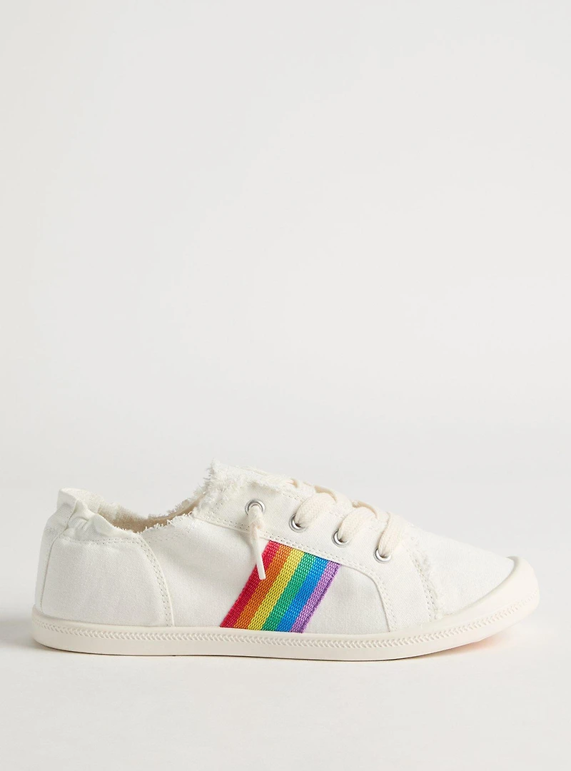 Frayed Ruched Cuff Sneaker (WW