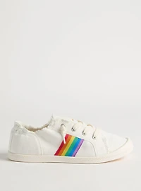 Frayed Ruched Cuff Sneaker (WW