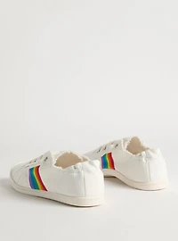 Frayed Ruched Cuff Sneaker (WW