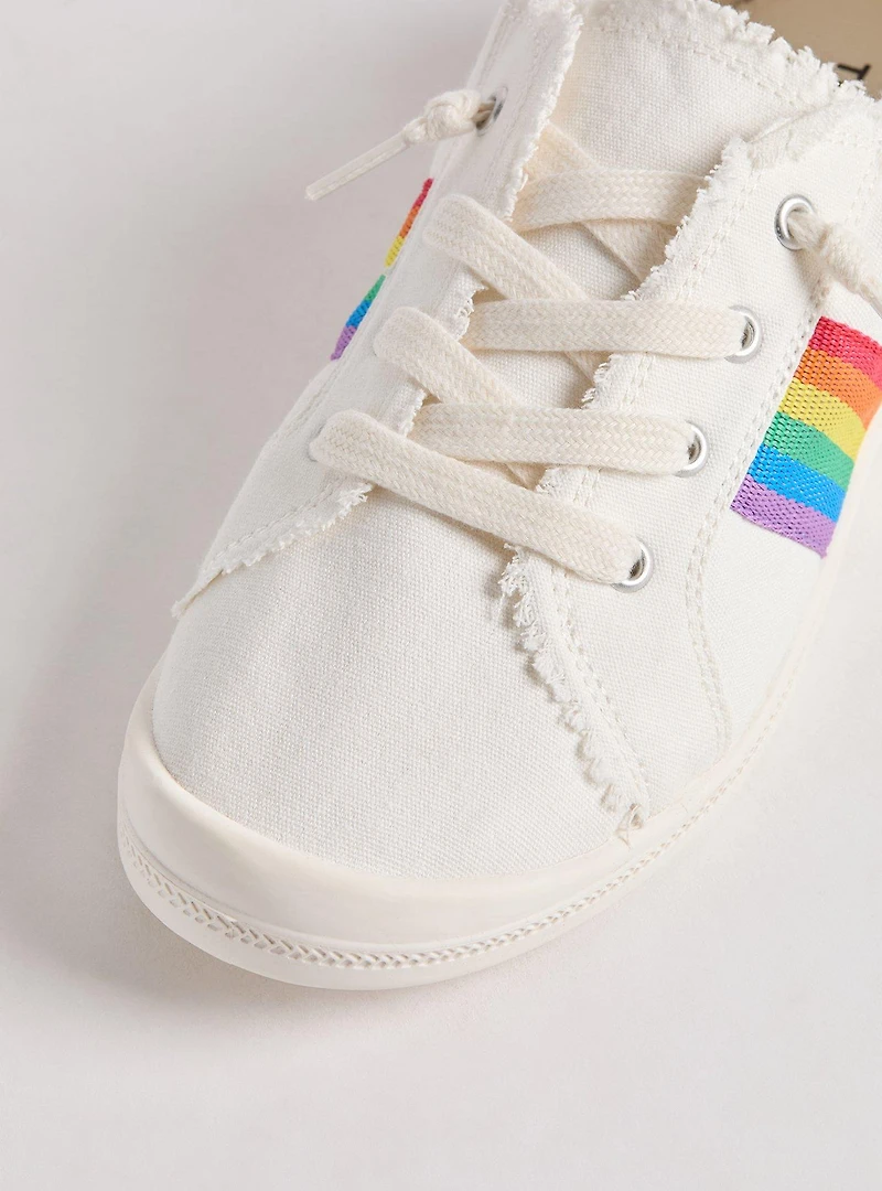 Frayed Ruched Cuff Sneaker (WW