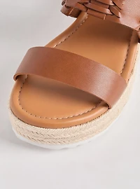 Double Strap Woven Platform Sandal (WW