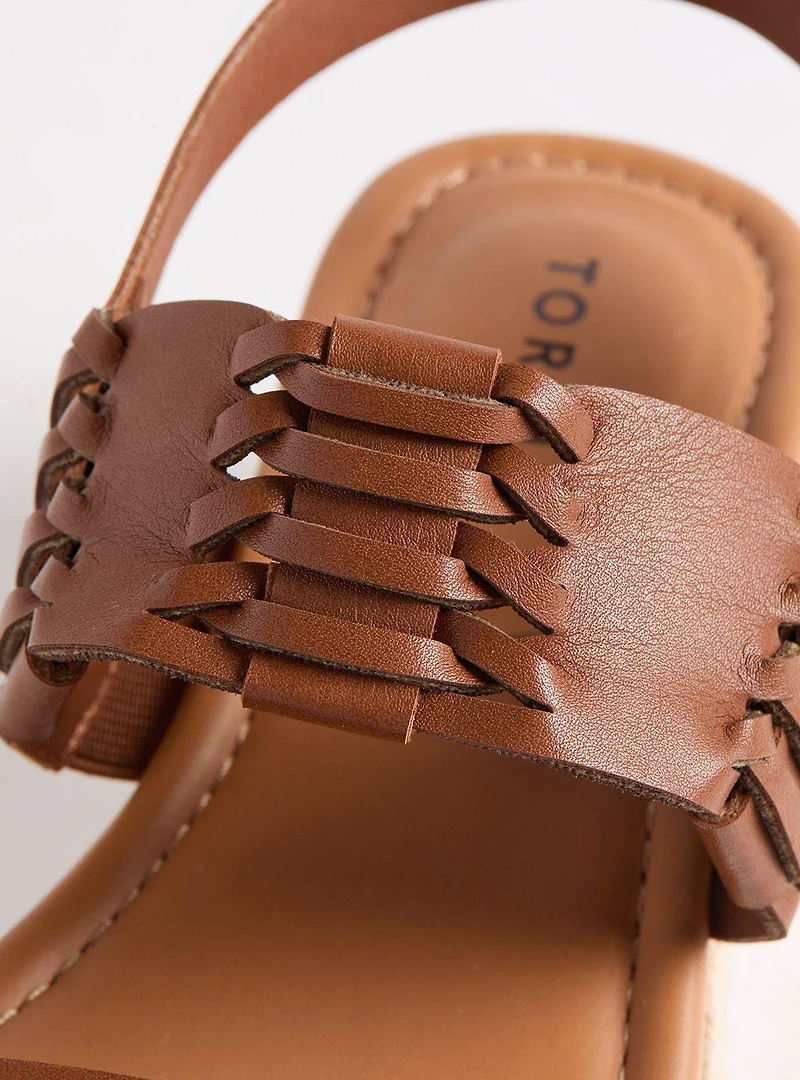 Double Strap Woven Platform Sandal (WW