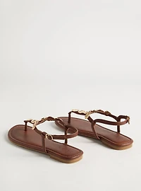 Coin T-Strap Sandal (WW