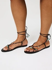 Beaded Strappy Sandal (WW