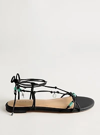 Beaded Strappy Sandal (WW
