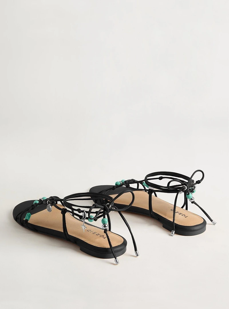 Beaded Strappy Sandal (WW